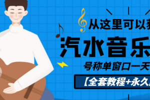 (3206期)外面收费1500的汽水音乐人挂机项目,号称单窗口一天100+【教程+永久脚本】