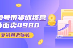 （2953期）外面卖4980【盗坤：视频号带货训练营】复制搬运赚钱（附电公商园文件）