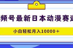 （9176期）视频号日本动漫蓝海赛道，100%原创，小白轻松月入10000＋