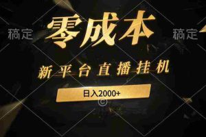 （9841期）新平台直播挂机最新玩法，0成本，不违规，日入2000+