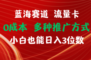 (11768期)蓝海赛道 流量卡 0成本 小白也能日入三位数
