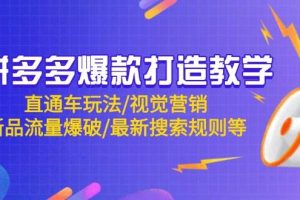 （14681期）拼多多爆款打造教学：直通车玩法/视觉营销/新品流量爆破/最新搜索规则等
