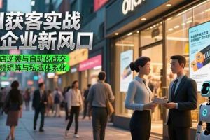 （15348期）AI获客实战与企业新风口，实体店逆袭与自动化成交 短视频矩阵与私域体系化