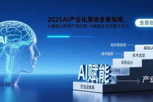 （15609期）2025AI产业化落地全景指南，从基础认知到产业应用，AI赋能企业完整方法论