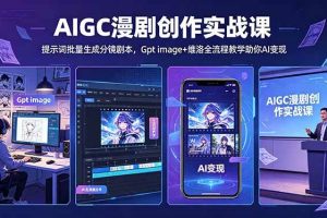 (18482期)AIGC漫剧创作实战课-更新5月16,提示词批量生成分镜剧本,Gpt image+维洛全流程教学助你AI变现