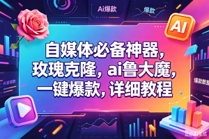 (18531期)玫瑰克隆,一键ai神器,爆款工具,自媒体必备,60多个功能的详细教程