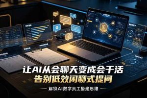 (19130期)让AI从会聊天变成会干活,告别低效闲聊式提问,解锁AI数字员工搭建思维