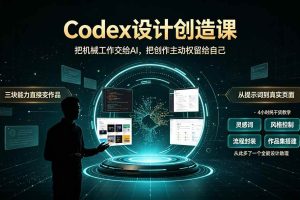 (19362期)Codex设计创造课-2期,小白也能掌握的Codex设计创造技巧,把机械工作交给AI,把创作主动权留给自己