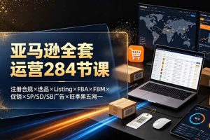 (19410期)亚马逊全套运营284节课:注册合规×选品×Listing×FBA×FBM×促销×SP/SD/SB广告×旺季黑五网一